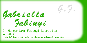 gabriella fabinyi business card